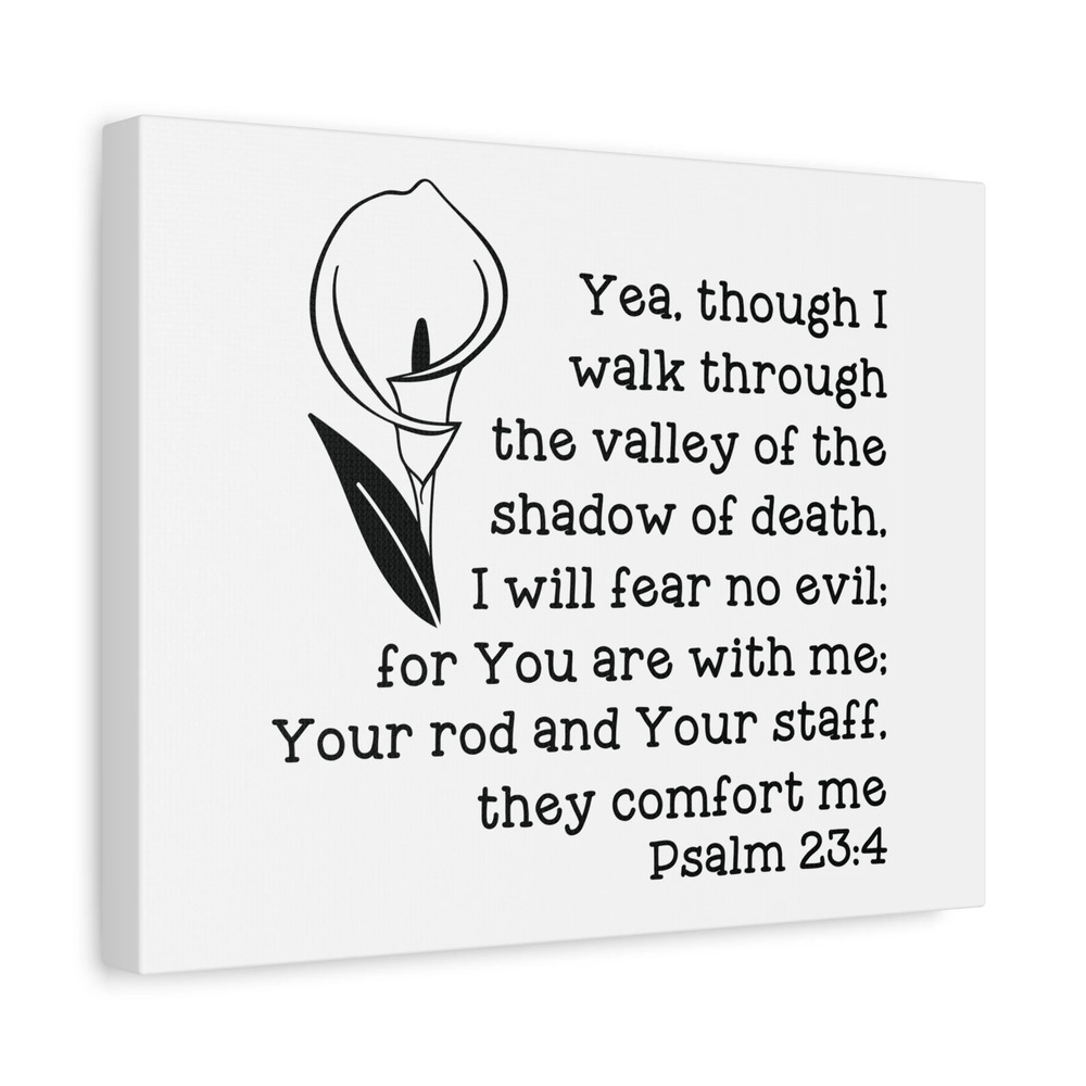 Scripture Canvas They Comfort Me Psalm 23:4 Christian Wall Art Bible Verse